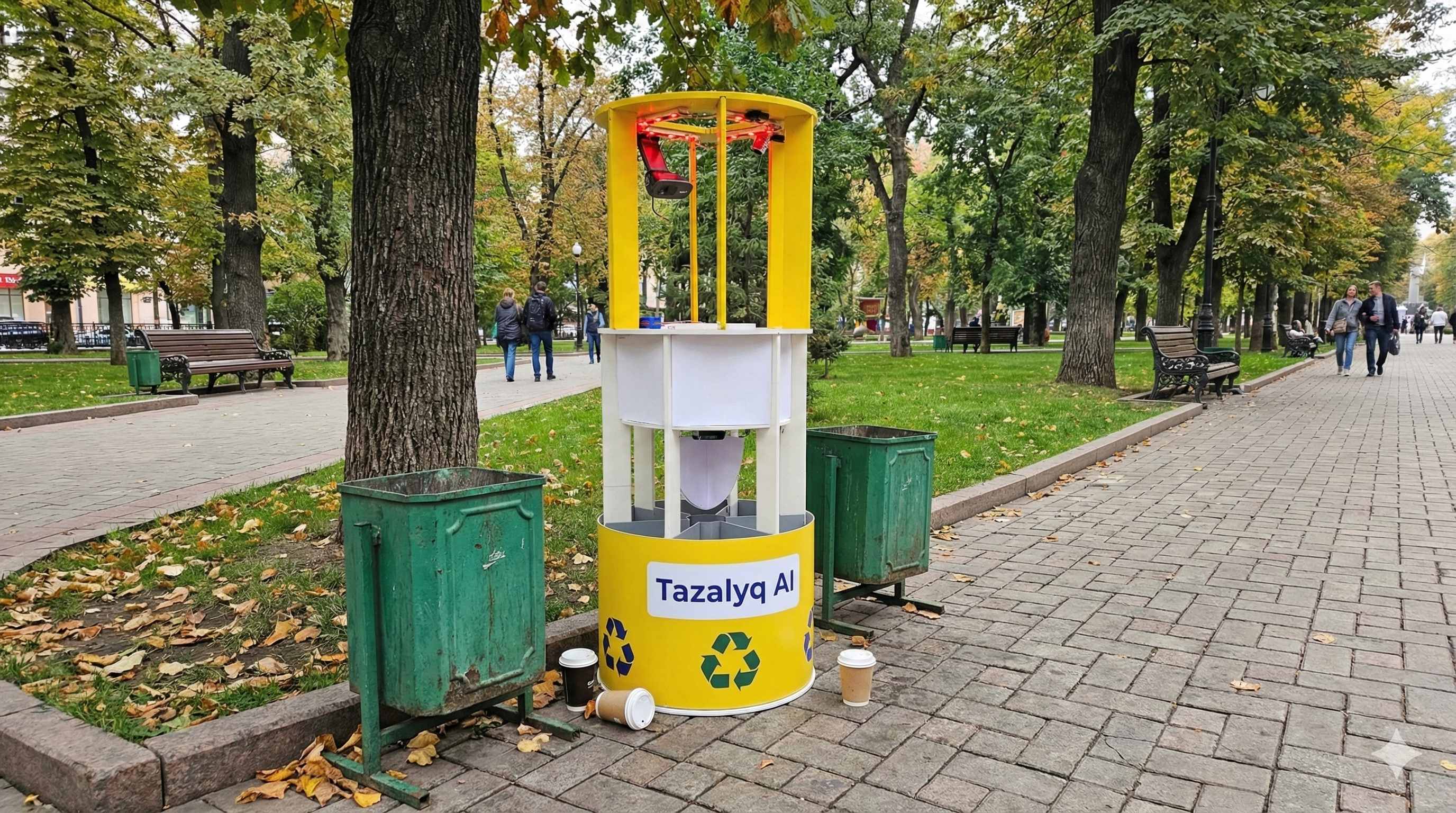 Tazalyq AI smart waste sorting device